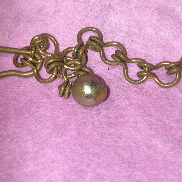 BSK Vintage smooth blue double layer irredecent beaded necklace with rhinestones - Picture 7 of 12